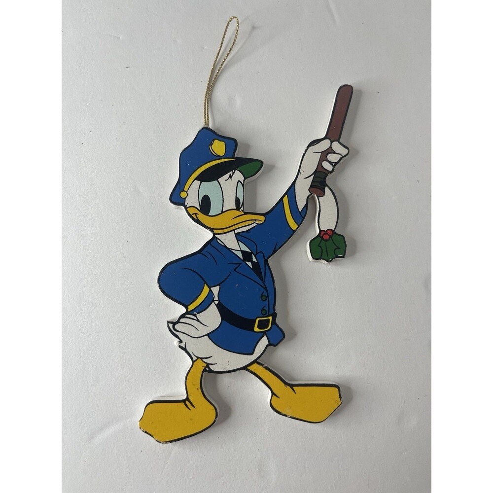 Vintage 90s Donald Duck Press Board 5" Christmas Ornament